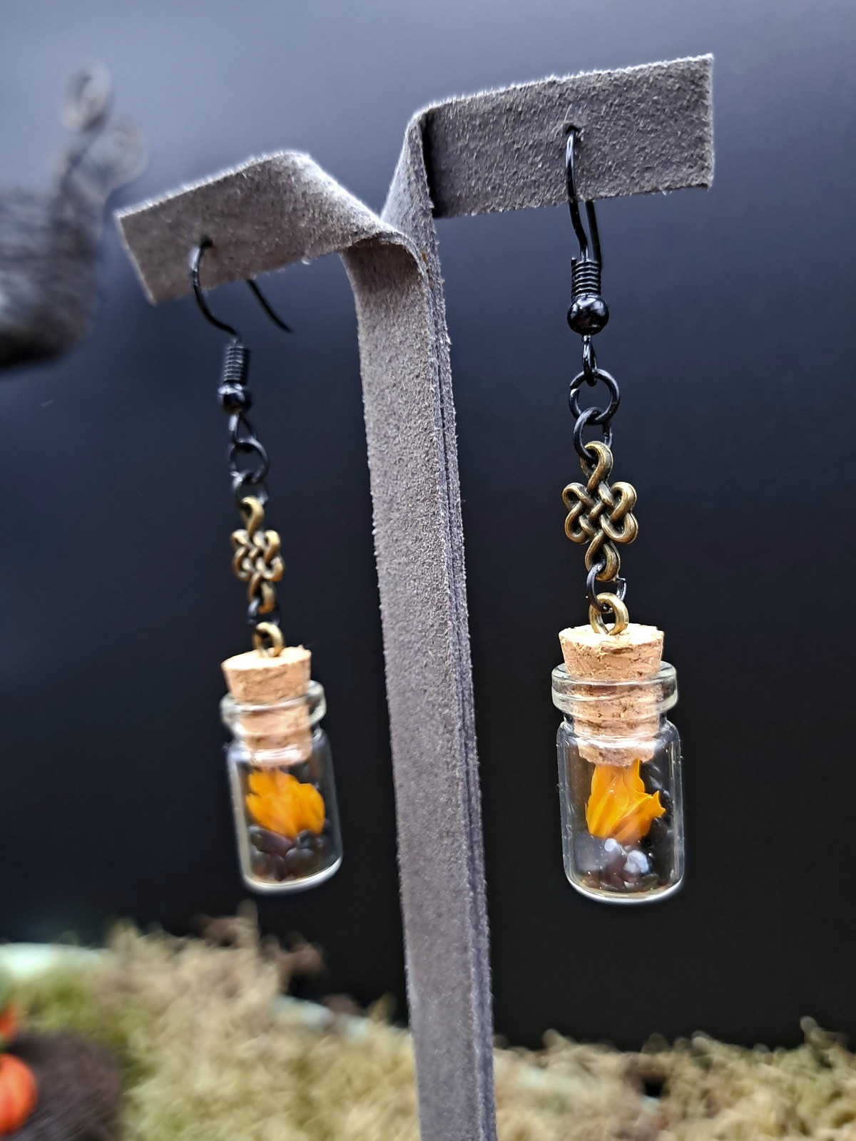 Collection Automne - Boucles d'oreilles L noires 
