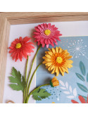 Cadre bouquet de gerberas