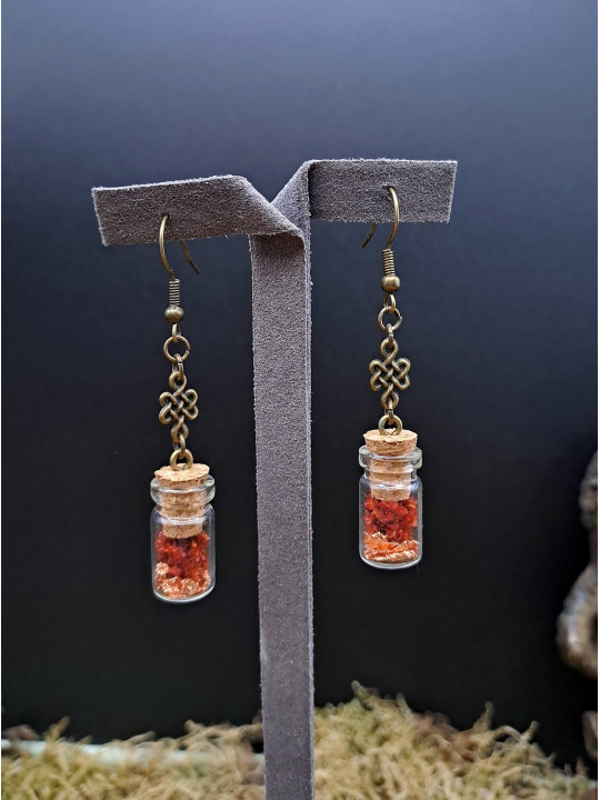 Collection Automne - Boucles d'oreilles L rouges 