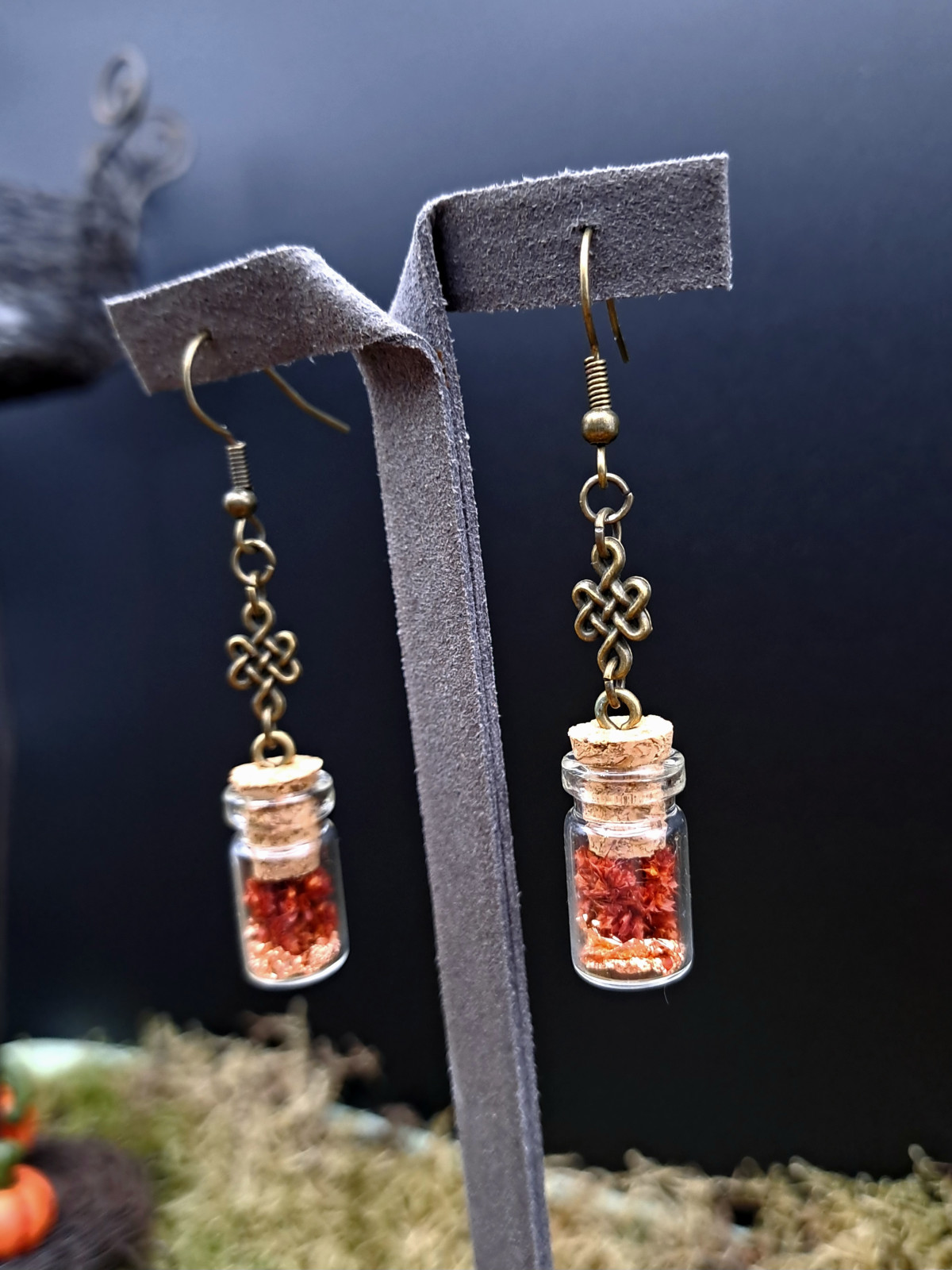 Collection Automne - Boucles d'oreilles L rouges 