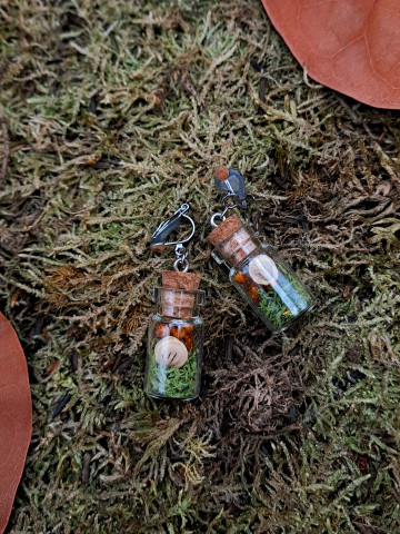 Collection Automne - Boucles pour oreilles non percées XL oranges