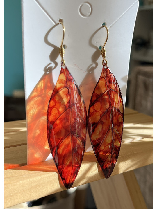 Boucles d’oreilles Feuilles d’automne
