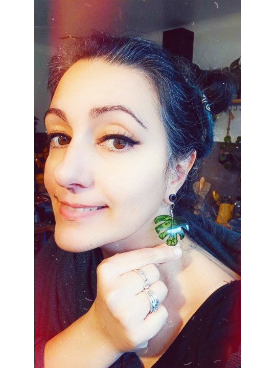 Boucles d’oreilles Monstera 