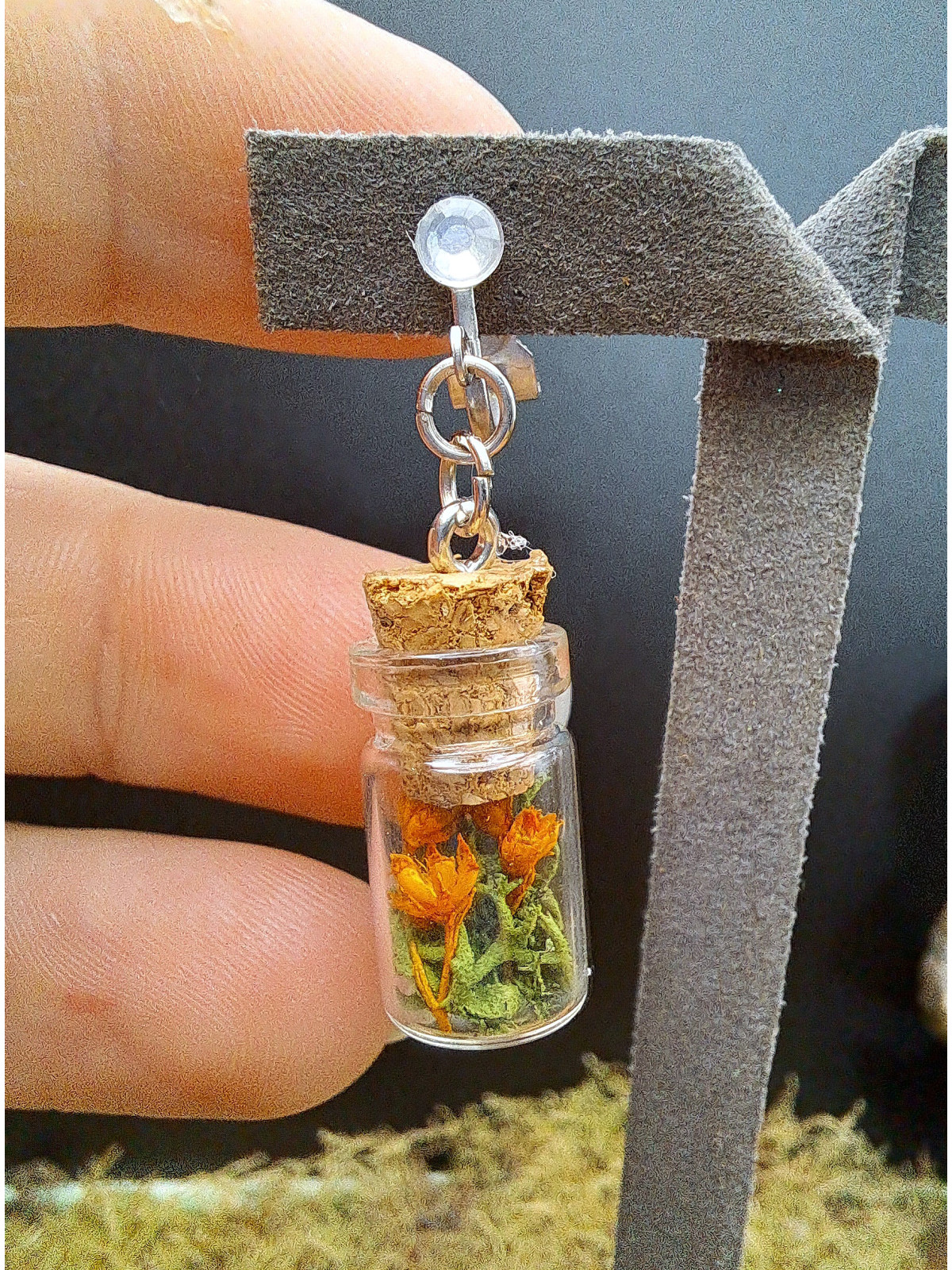 Collection Automne - Boucles pour oreilles non percées S oranges