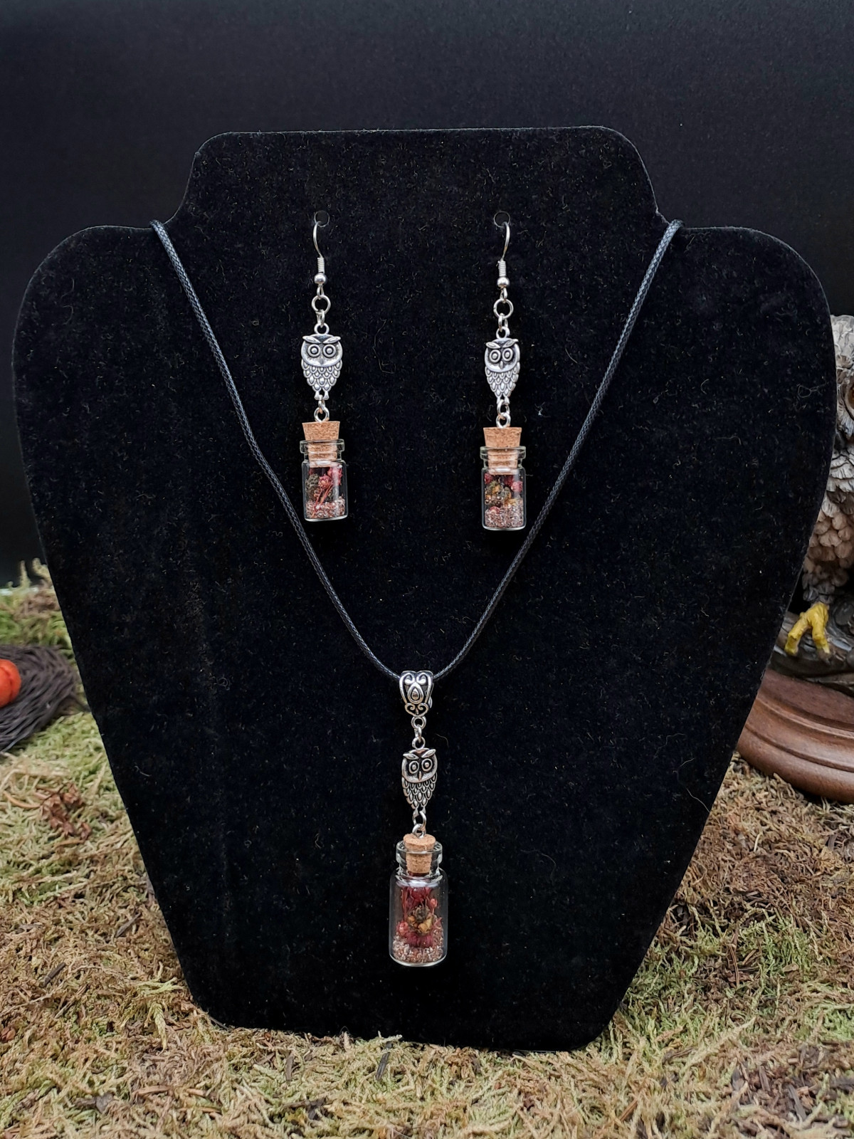 Collection Automne - Parure Hiboux
