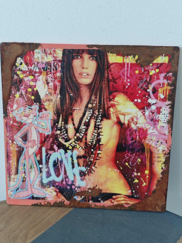 Plaque déco pop et rétro Jane bikin Panthère rose
