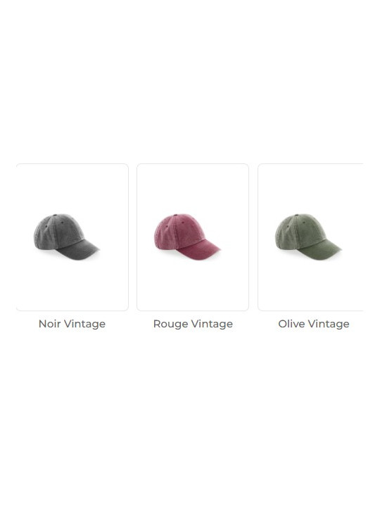 exemples de couleurs proposées : noir délavé, rouge délavé et Olive