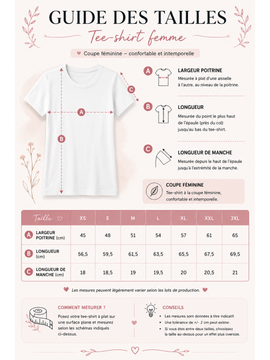 T-shirt visage femme brodé à la main 