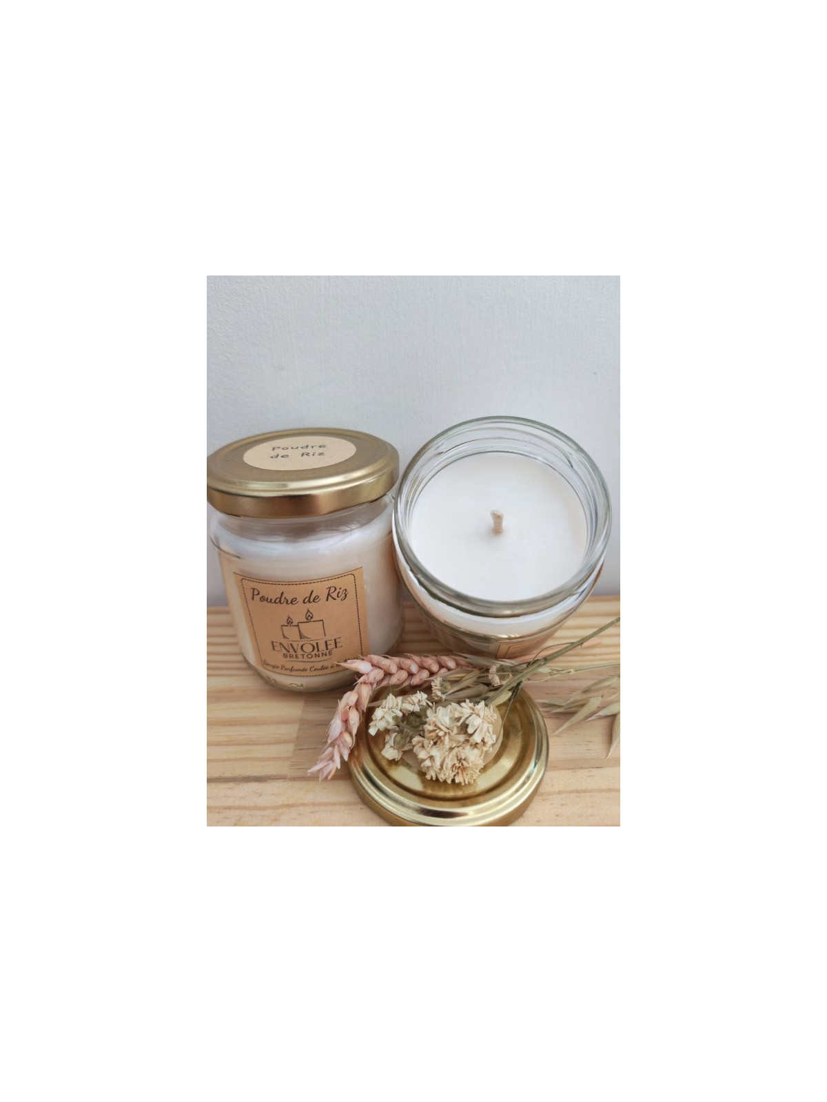 Bougie Végétale Poudre de Riz 160gr