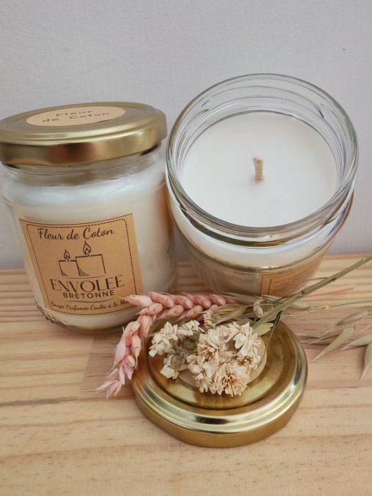 Bougie Végétale Fleur de Coton 160gr