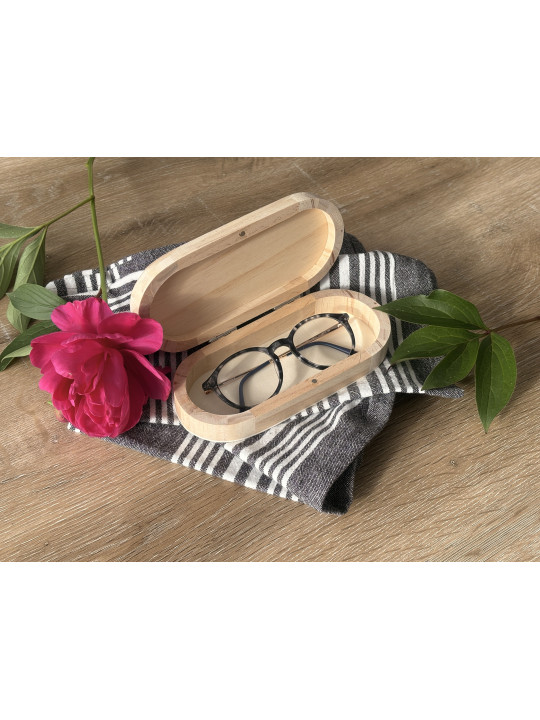 ÉDITION LIMITÉE - Boîtier à lunettes photo - Impression sur bois personnalisée