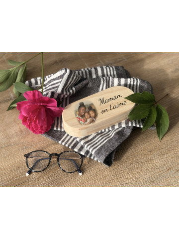 ÉDITION LIMITÉE - Boîtier à lunettes photo - Impression sur bois personnalisée