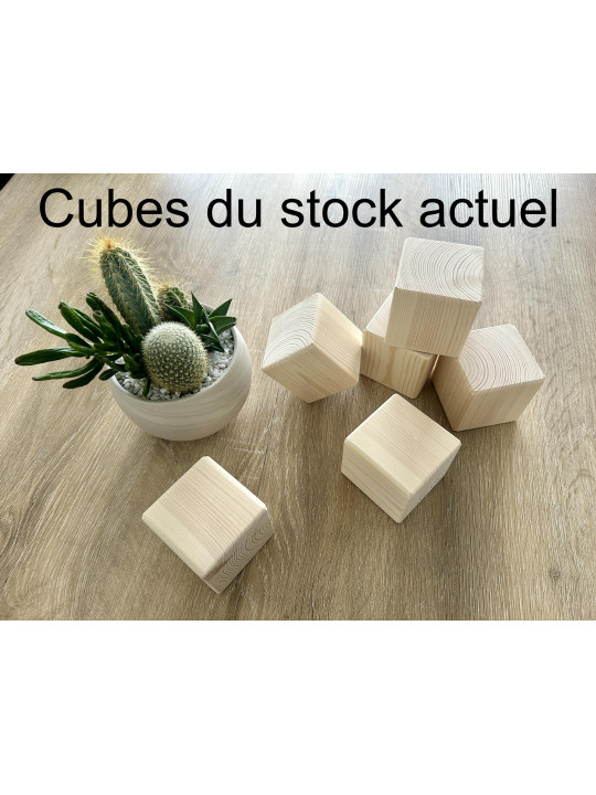 Cube photo sur bois personnalisée