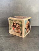 Cube photo sur bois personnalisée