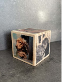 Cube photo sur bois personnalisée