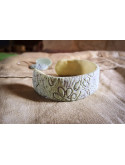 Parure Bague & Bracelet en Argile Polymère – Pistache Texturée | Pièce Unique