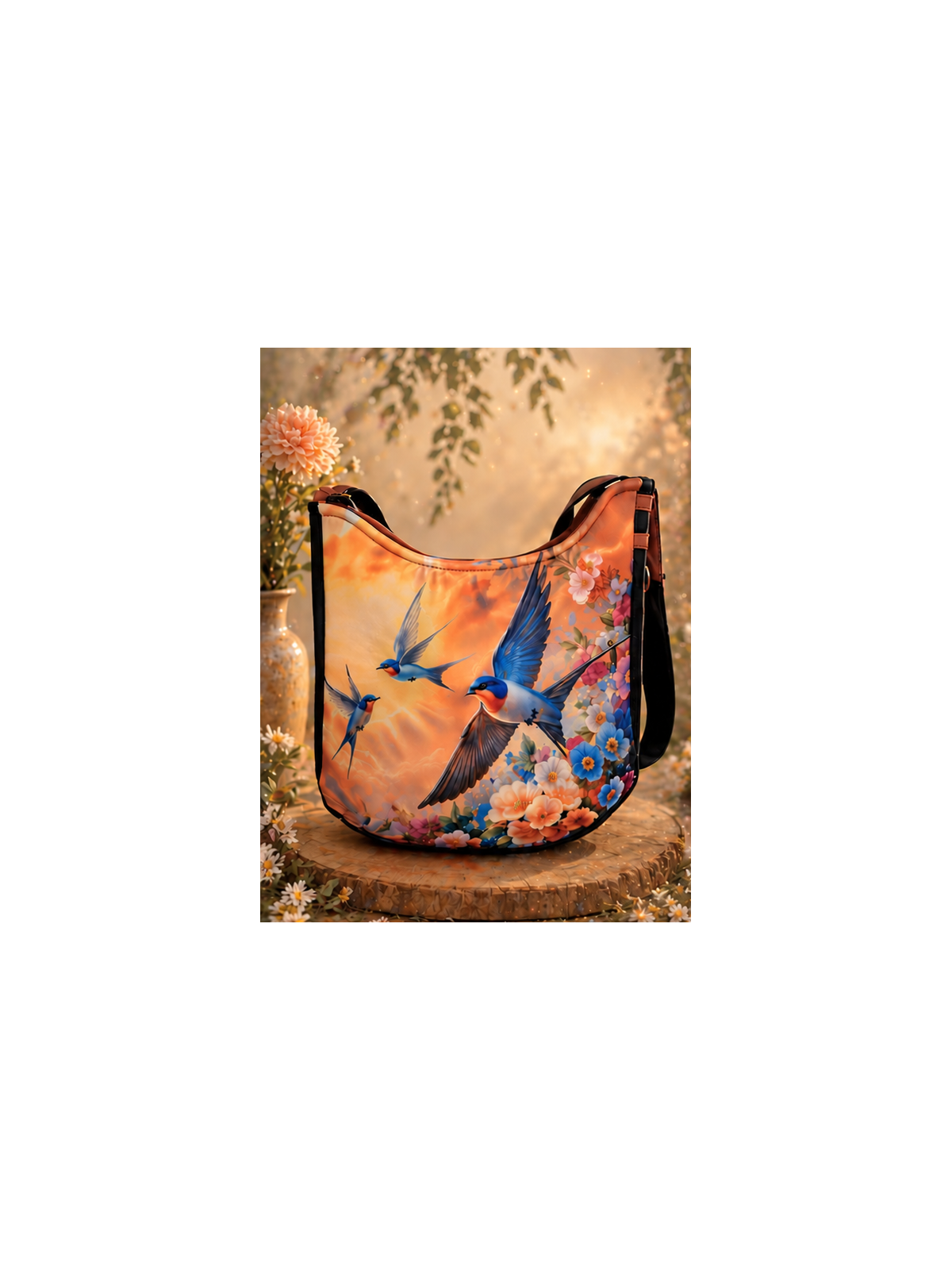 Sac Bandoulière " vol printannier"