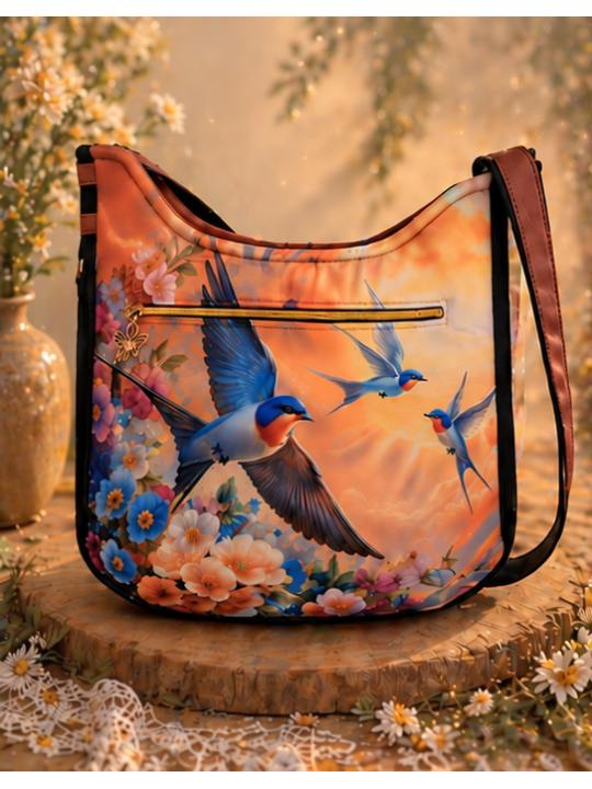 Sac Bandoulière " vol printannier"