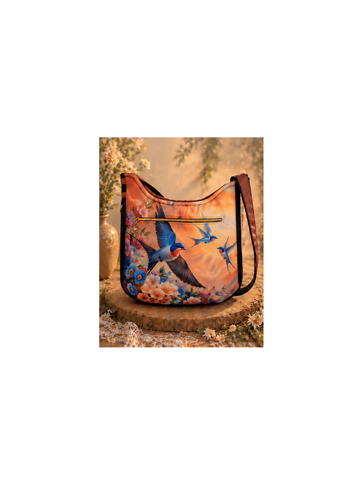 Sac Bandoulière " vol printannier"