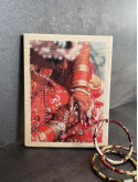 Photo sur bois femme indienne 15x20cm