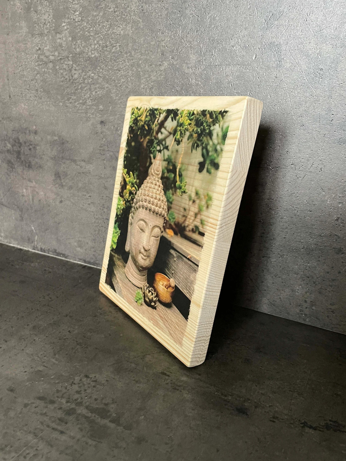 Photo sur bois Buddha 15x20cm