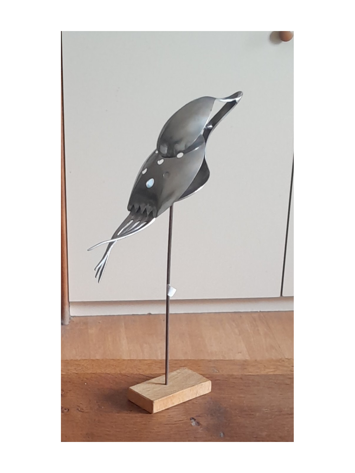sculpture métal, oiseau