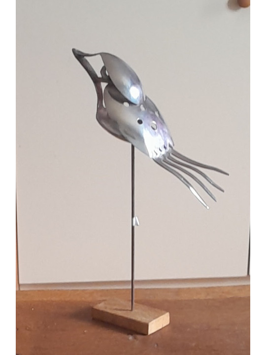 sculpture métal, oiseau