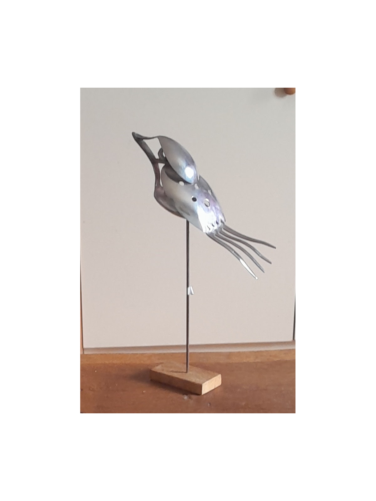 sculpture métal, oiseau