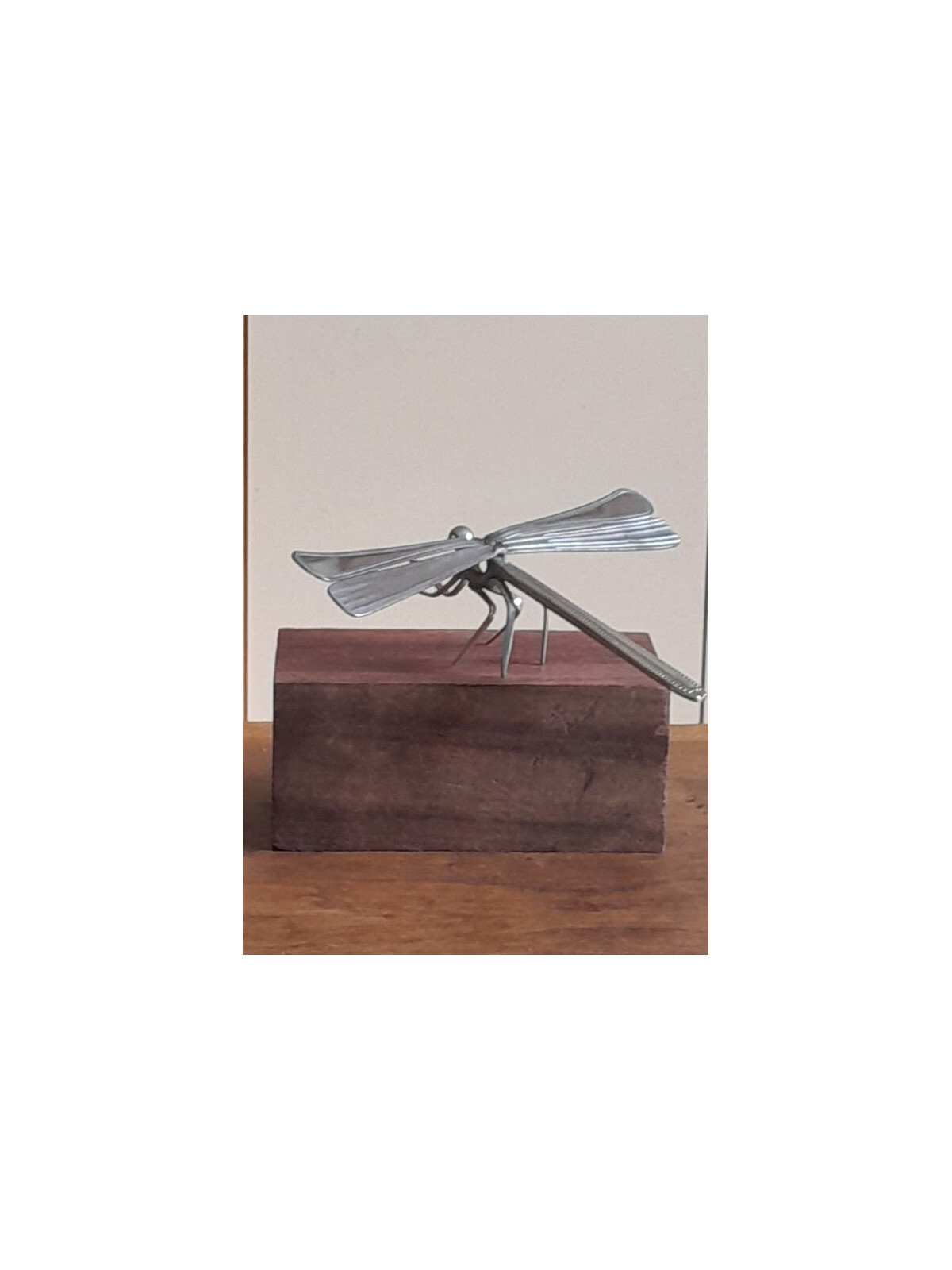 sculpture métal, libellule 