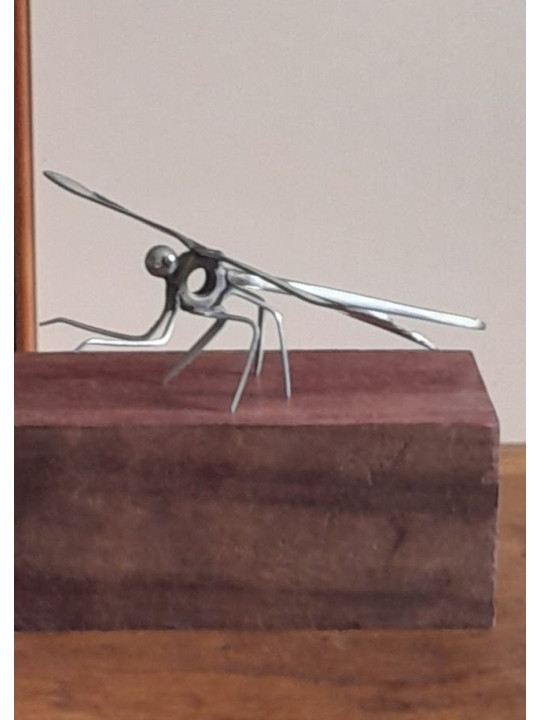 sculpture métal, libellule 