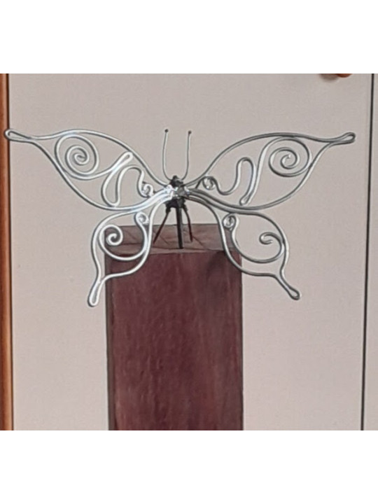 sculpture métal, papillon 