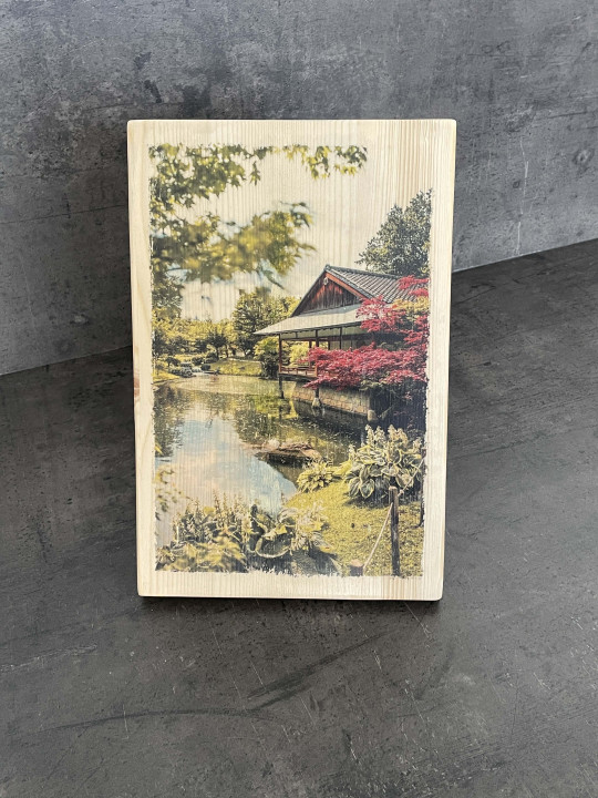 Photo sur bois maison en Chine 20x30cm