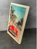 Photo sur bois voiture Cuba 20x30cm