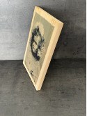 Photo sur bois fillette romantique victorienne 20x30cm