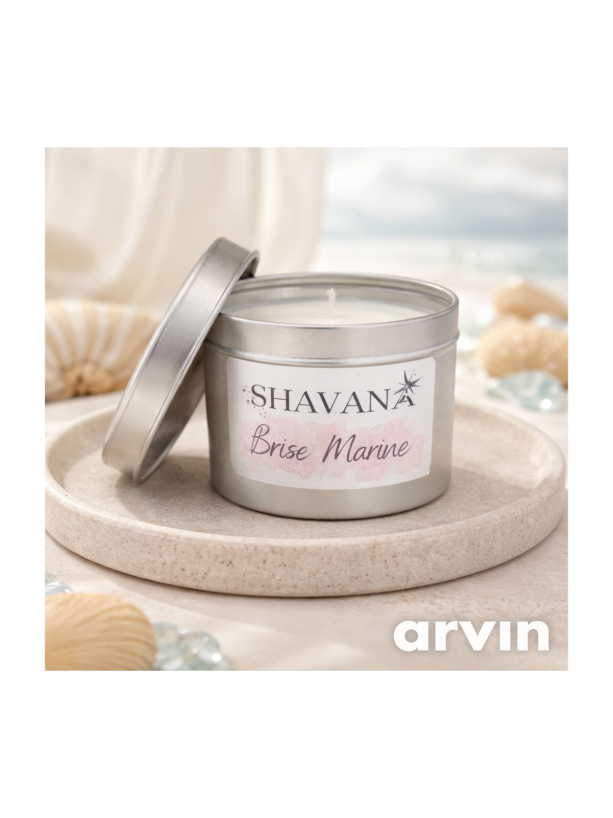 Bougie Brise Marine - Pot Gris