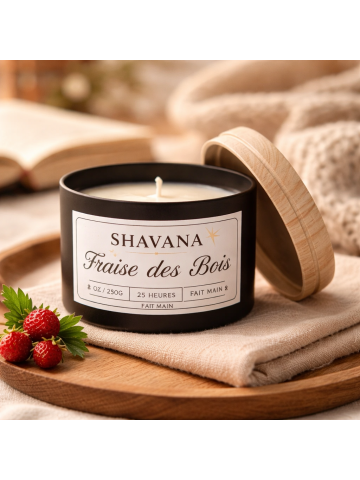 Bougie Fraise des Bois - Pot Noir
