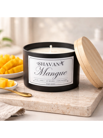 Bougie Pina Colada - Pot noir