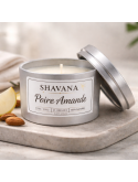 Bougie Poire Amande - Pot Gris