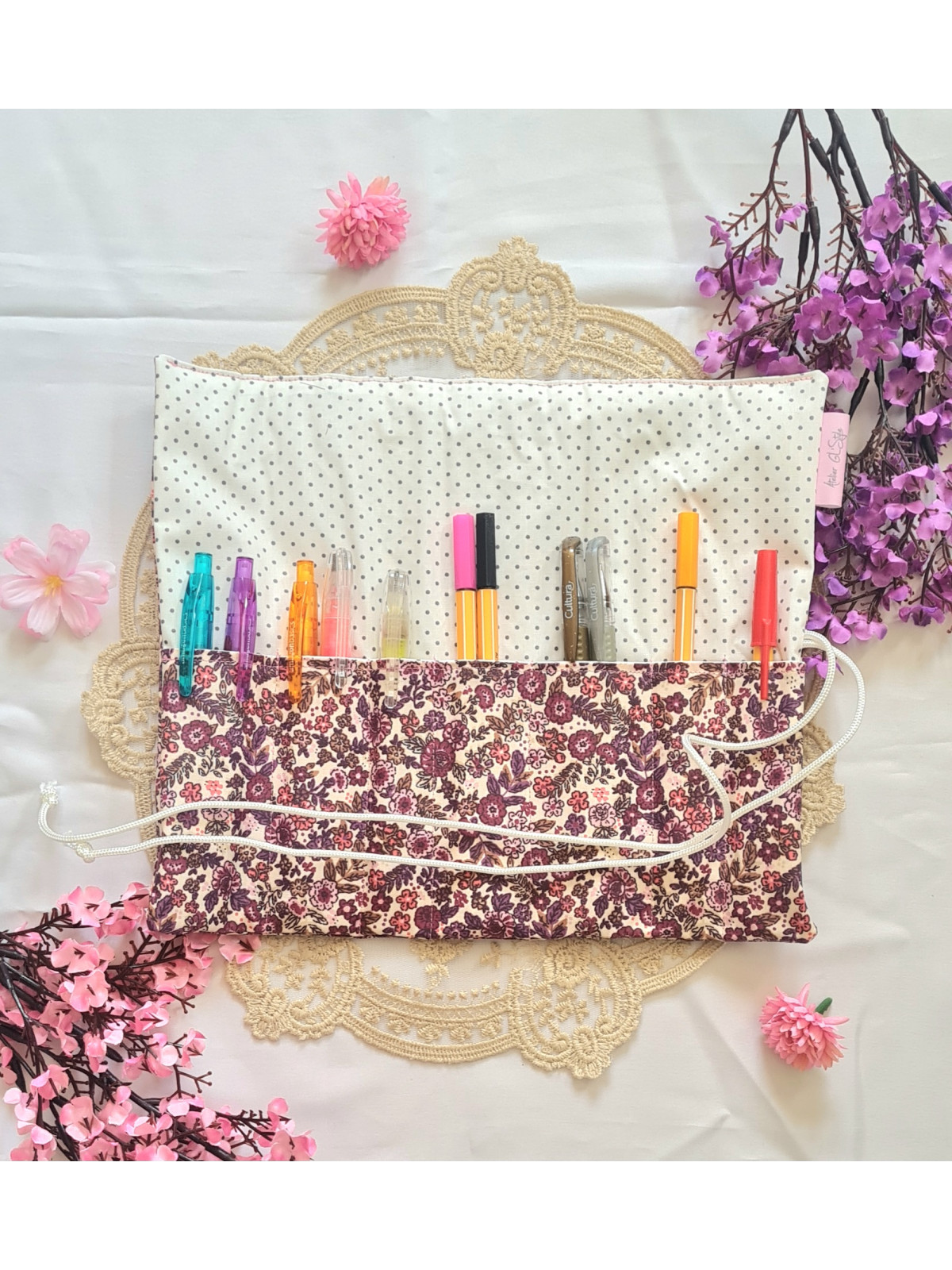 Pochette à pinceaux de maquillage, trousse à rouler