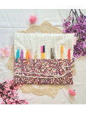 Pochette à pinceaux de maquillage, trousse à rouler