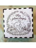 Jetons étapes bébé en bois – Coffret 12 mois | Avalenn Créations