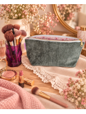 Trousse en velours côtelé