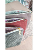 Trousse en velours côtelé