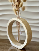 Soliflore rond marbré beige