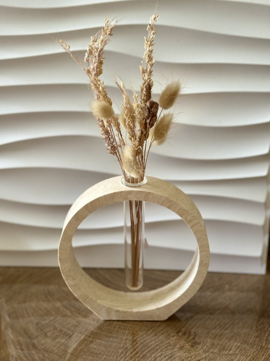 Soliflore rond marbré beige
