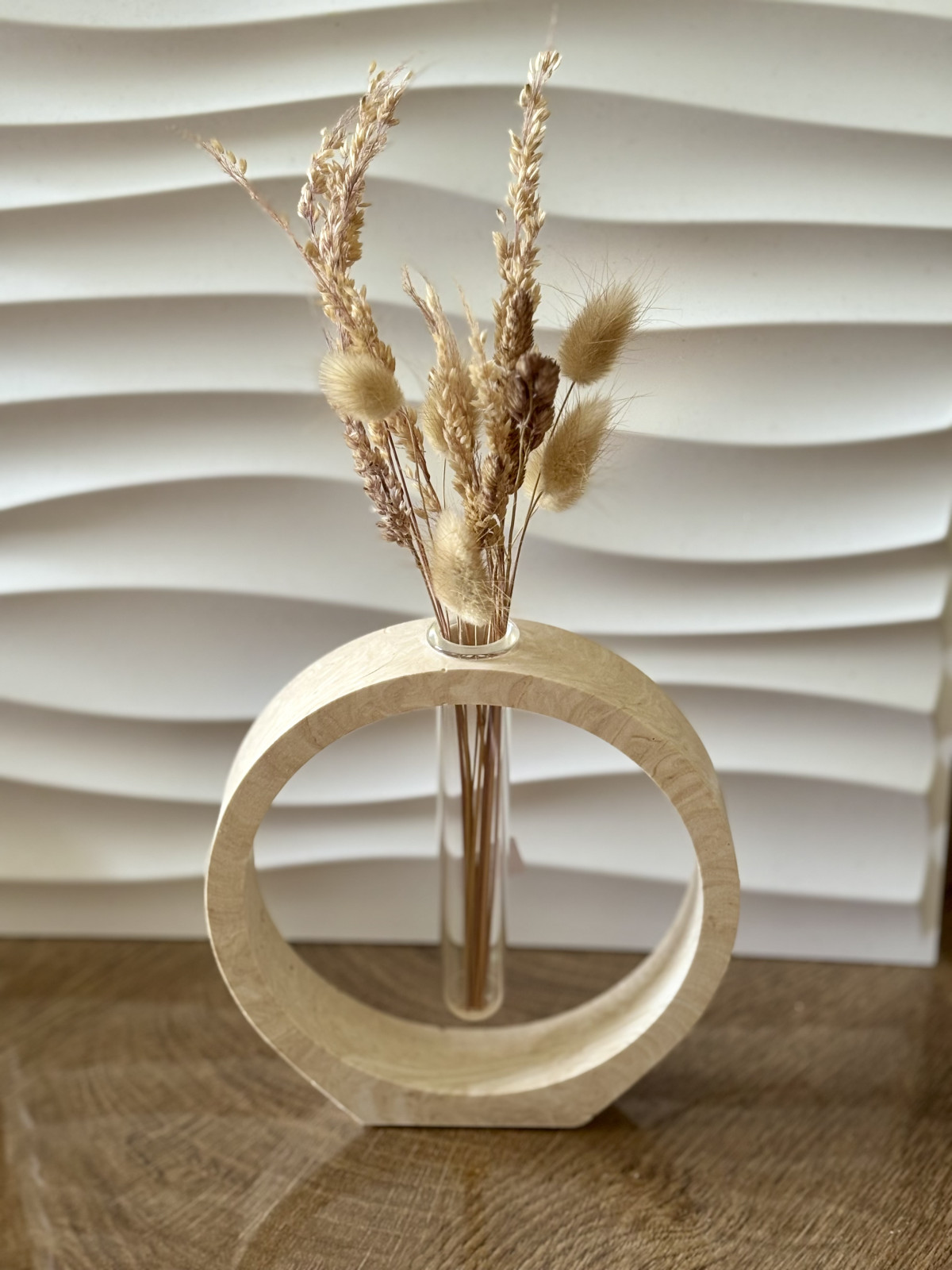 Soliflore rond marbré beige
