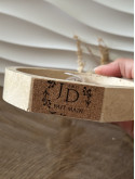 Soliflore rond marbré beige
