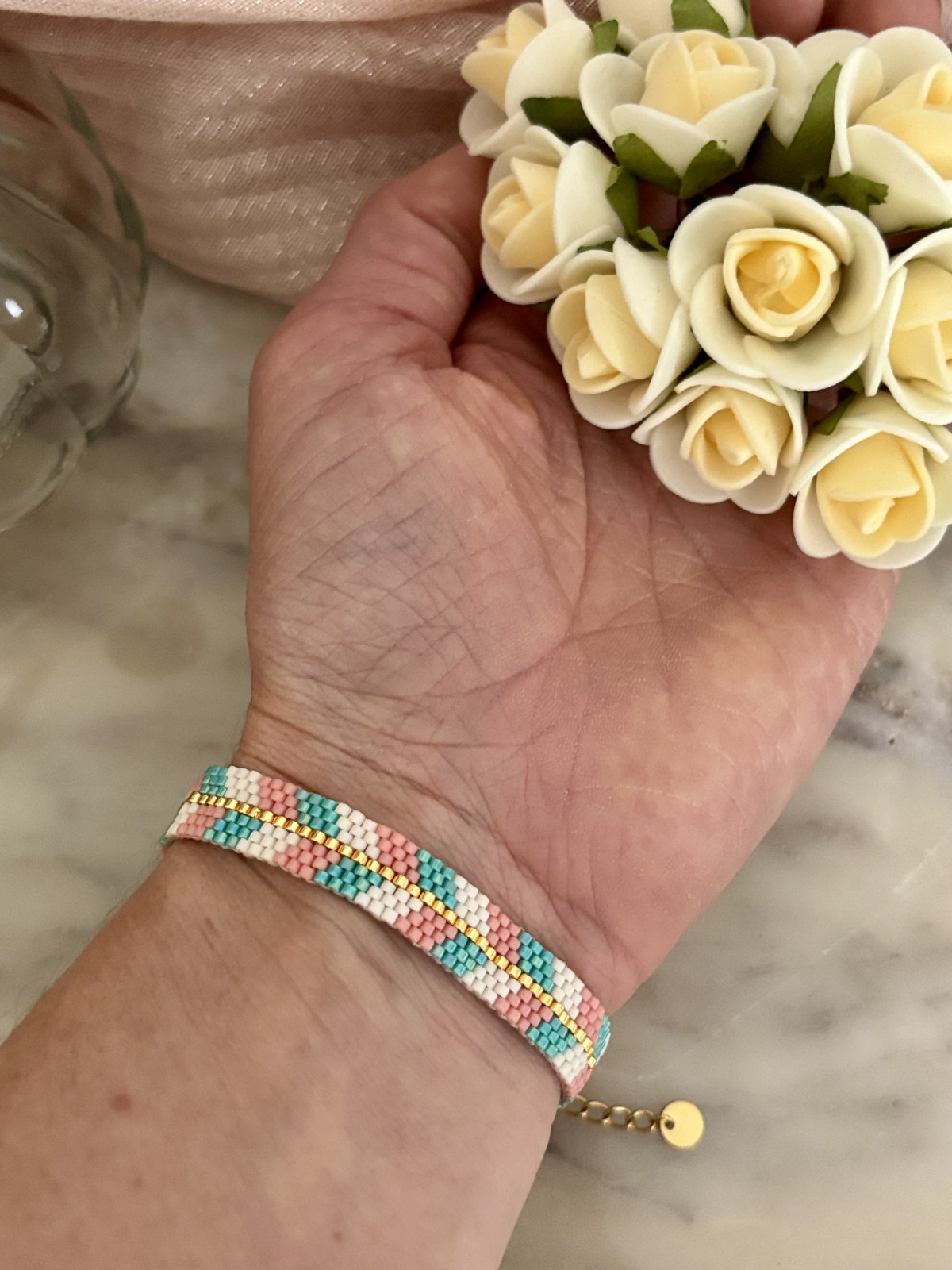 Bracelet tissage peyote en perles Miyuki 
