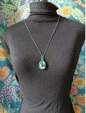 collier micromacramé pierre chrysocolle