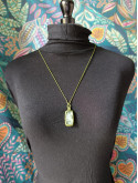 collier micromacramé pierre préhnite rutile